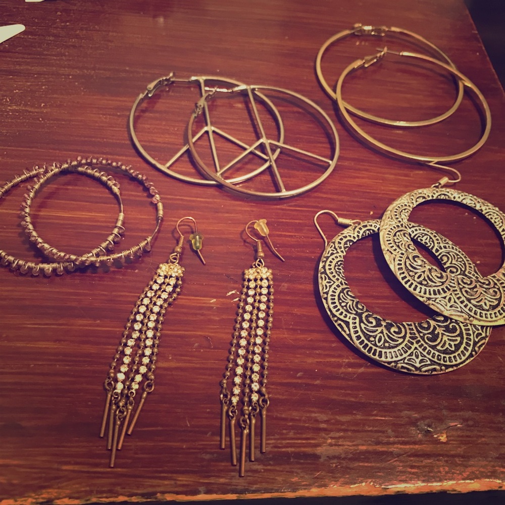 Glam large earrings bundle